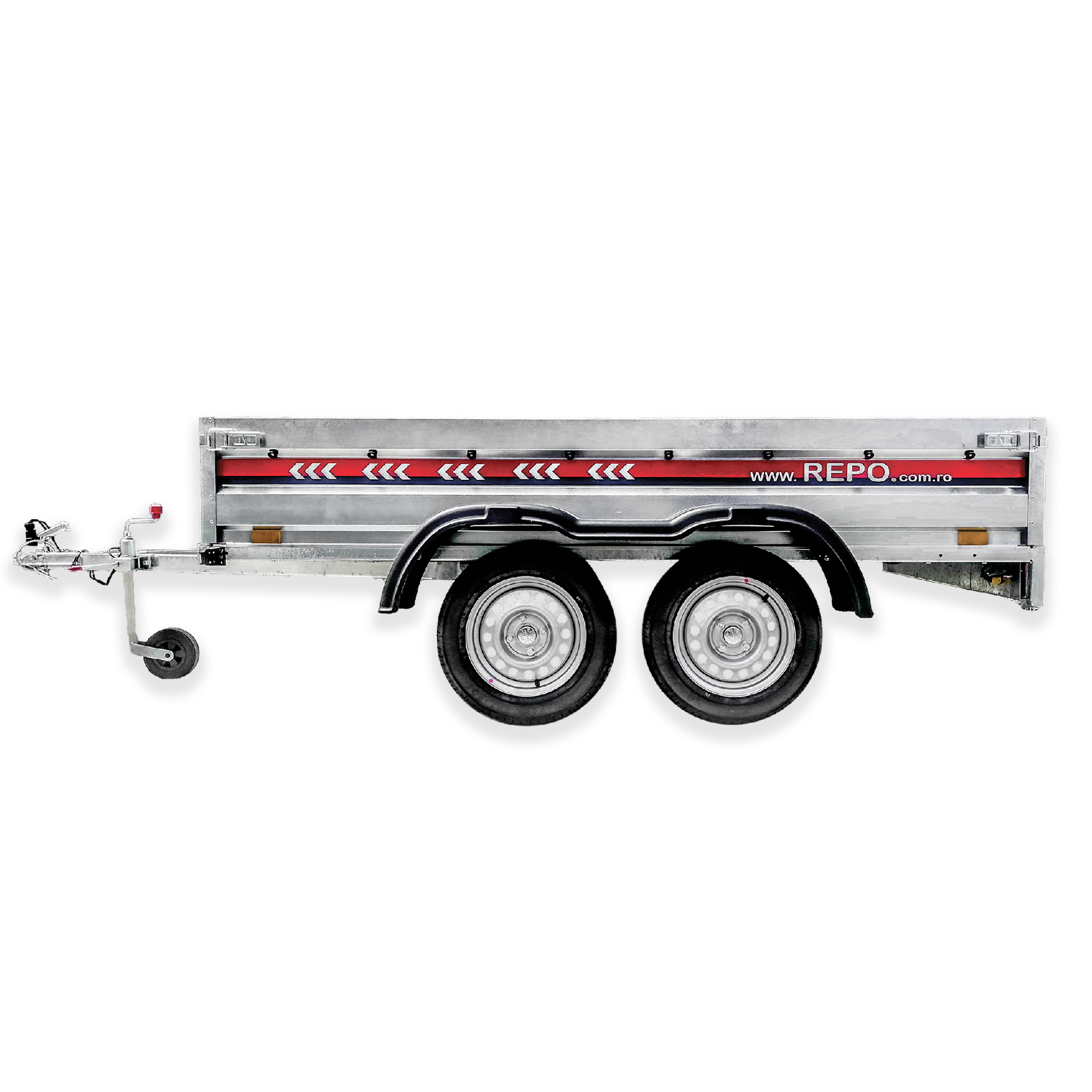 Remorca Auto REPO QRDS 2412 2400 x 1250 x 390 mm dublu-ax 750 kg. - imagine 2